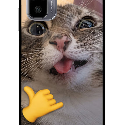 Silly Cat Call Redmi Note 11 SE Glass Case