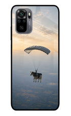 Skydiving Cow Redmi Note 11 SE Glass Case