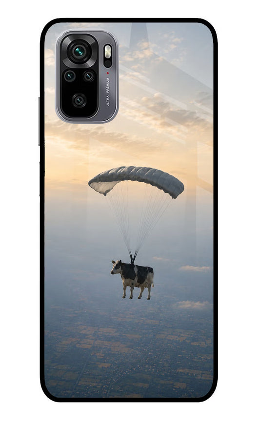 Skydiving Cow Redmi Note 11 SE Glass Case