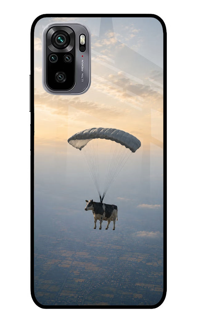 Skydiving Cow Redmi Note 11 SE Glass Case