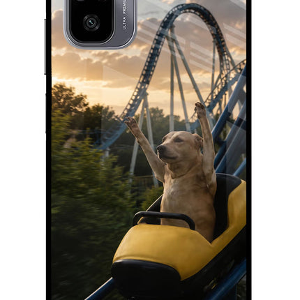 Rollercoaster Dog Redmi Note 11 SE Glass Case