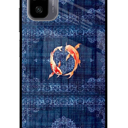 Koi Blue Redmi Note 11 SE Glass Case Back Cover by Casekaro