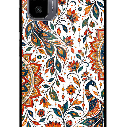 White Mayura Redmi Note 11 SE Glass Case