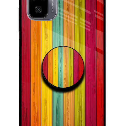 Multicolor Wooden Redmi Note 11 SE Pop Case by Casekaro