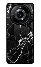 Black Marble Pattern Realme Narzo 60 Pro Glass Case