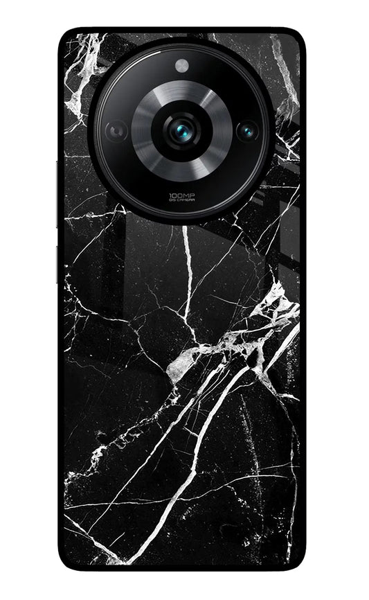 Black Marble Pattern Realme Narzo 60 Pro Glass Case