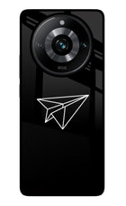 Paper Plane White Realme Narzo 60 Pro Glass Case