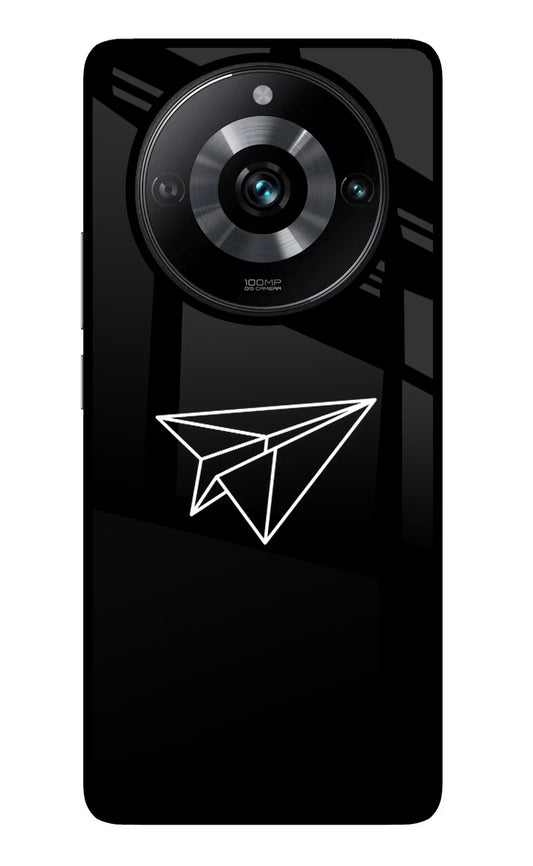 Paper Plane White Realme Narzo 60 Pro Glass Case