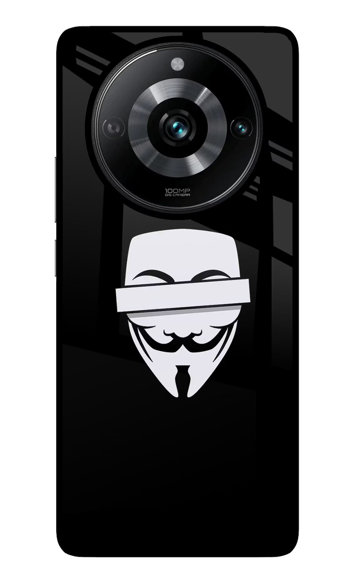 Anonymous Face Realme Narzo 60 Pro Glass Case Back Cover by Casekaro