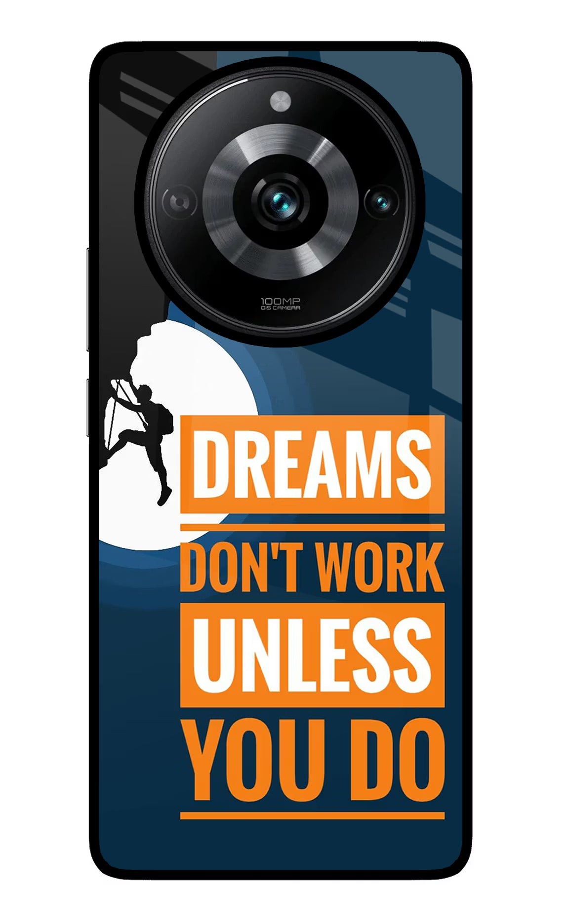 Dreams Don’T Work Unless You Do Realme Narzo 60 Pro Glass Case Back Cover by Casekaro