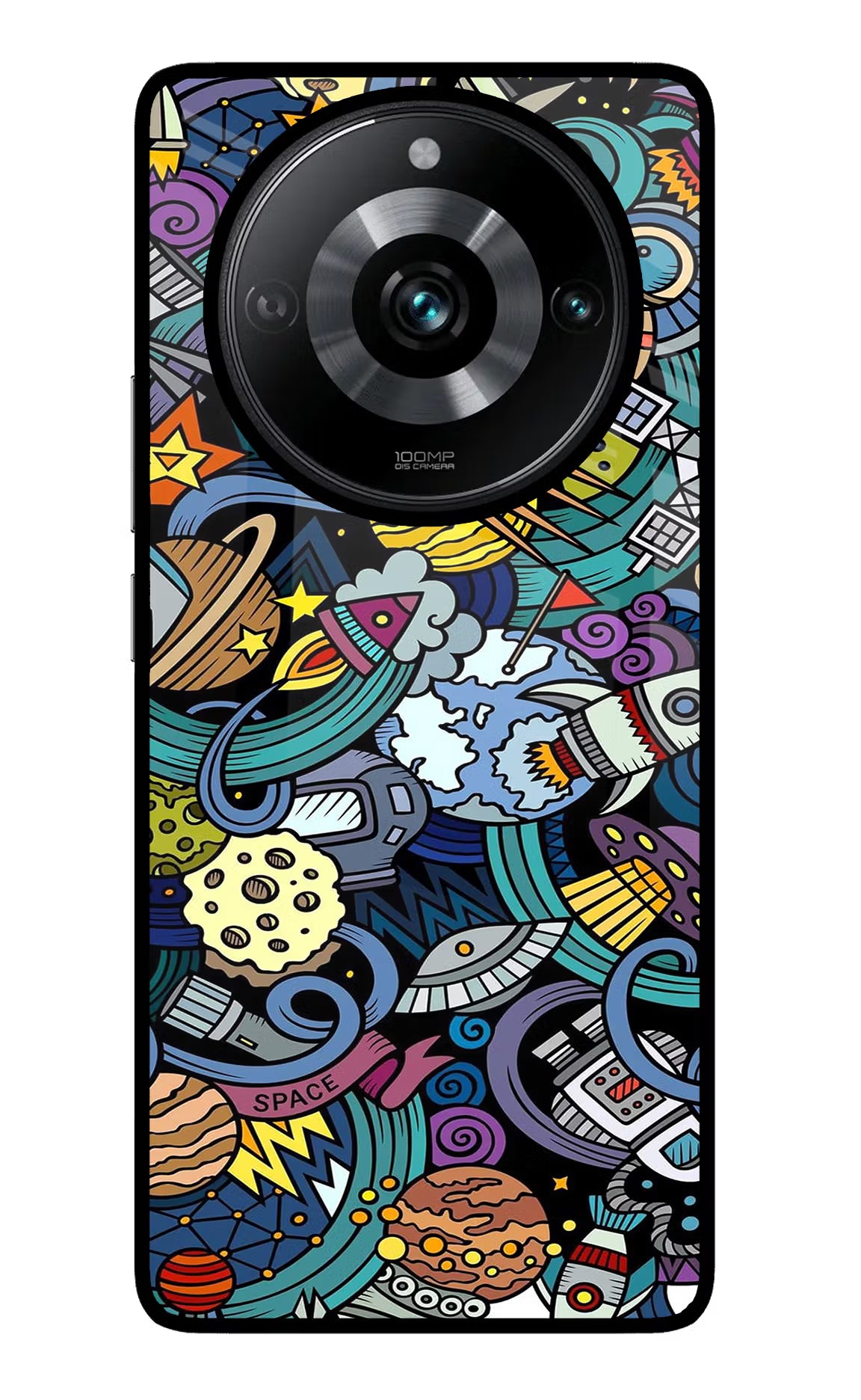 Space Abstract Realme Narzo 60 Pro Glass Case Back Cover by Casekaro