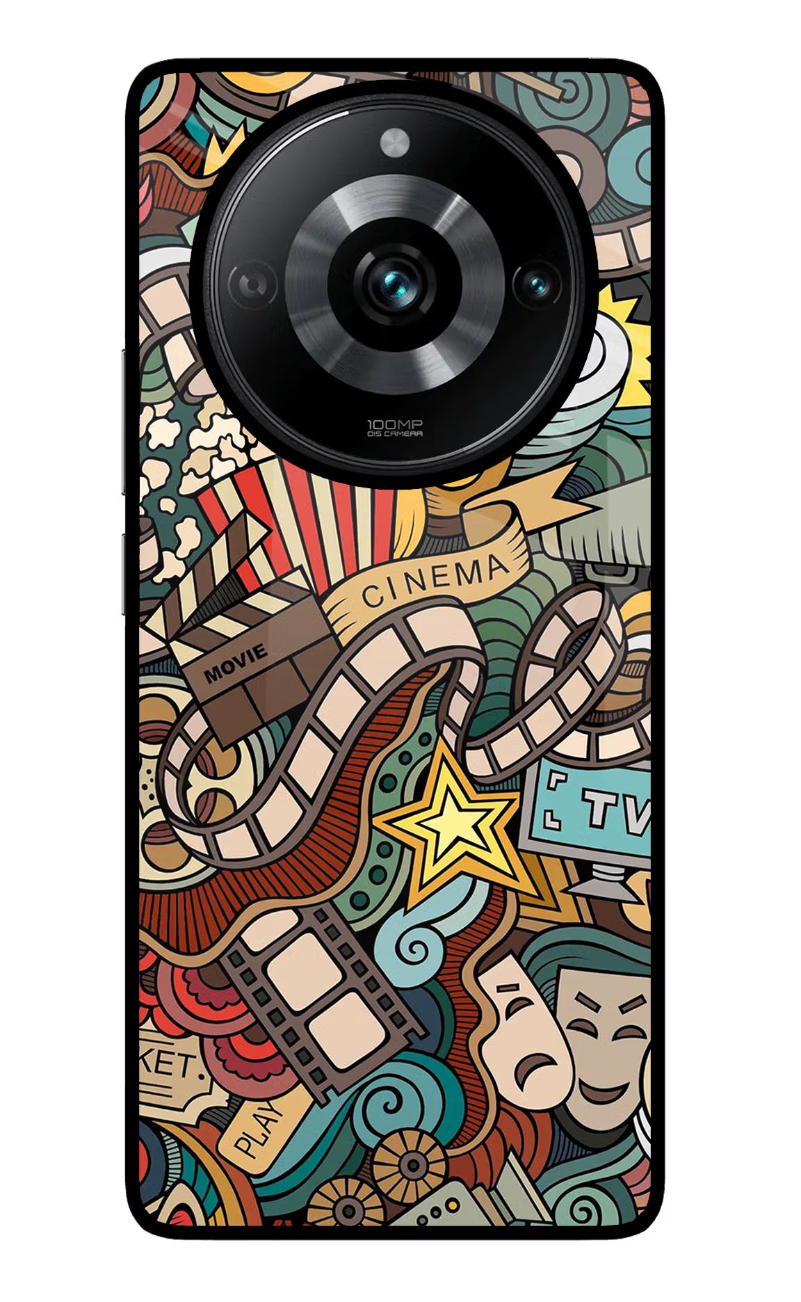 Cinema Abstract Realme Narzo 60 Pro Glass Case Back Cover by Casekaro