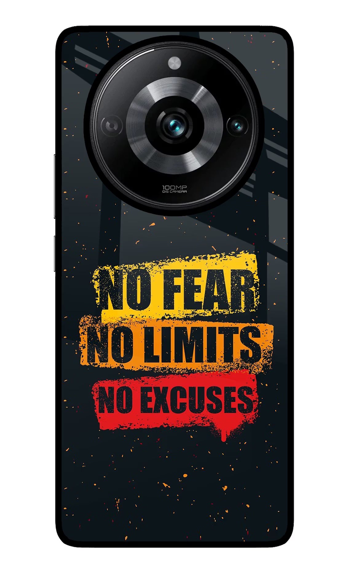 No Fear No Limits No Excuse Realme Narzo 60 Pro Glass Case Back Cover by Casekaro