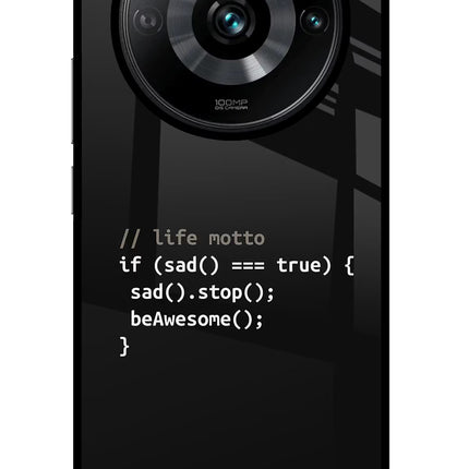 Life Motto Code Realme Narzo 60 Pro Glass Case