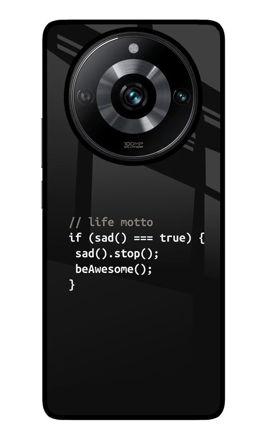 Life Motto Code Realme Narzo 60 Pro Glass Case