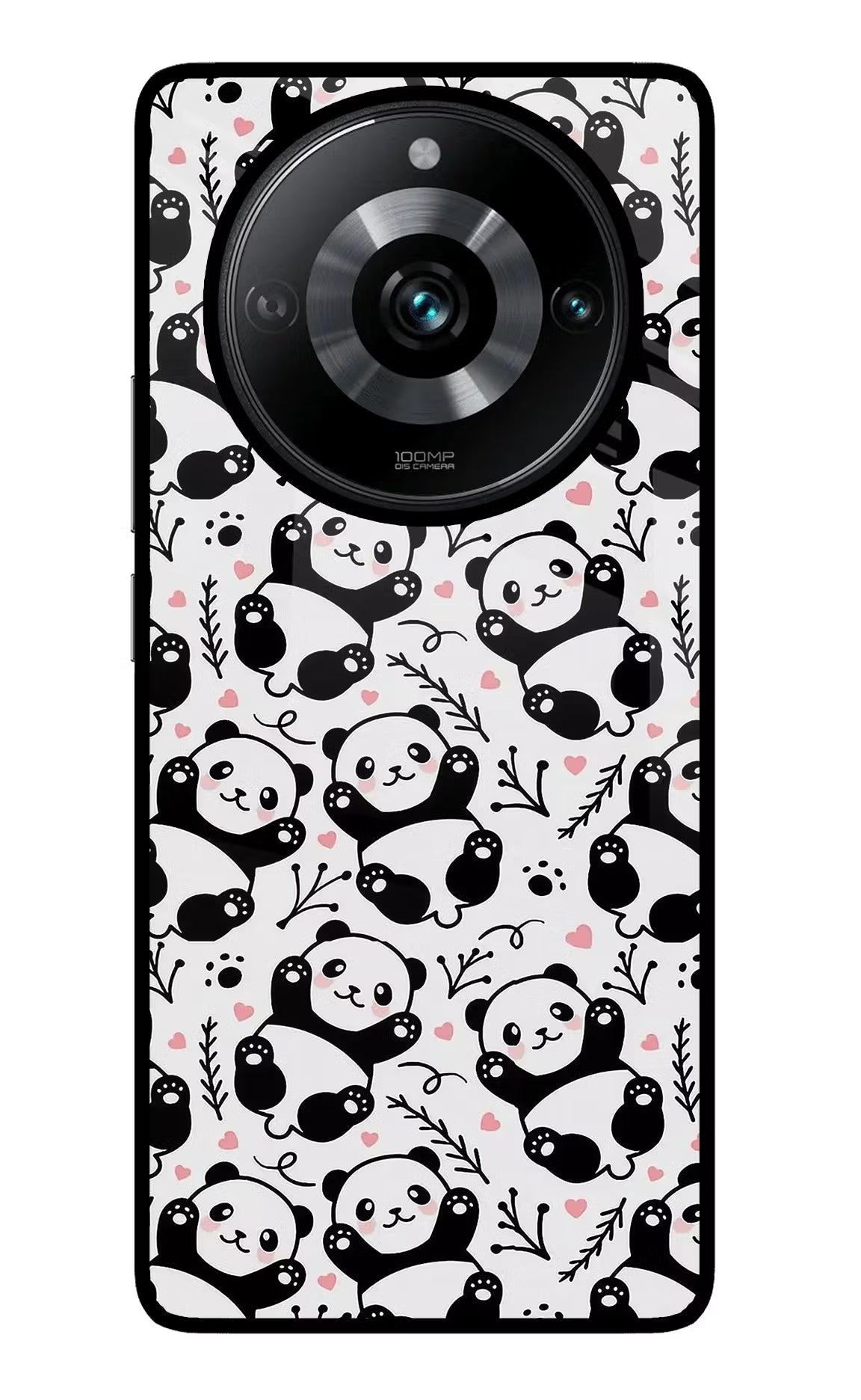 Cute Panda Realme Narzo 60 Pro Glass Case Back Cover by Casekaro