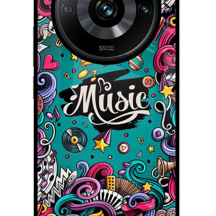 Music Graffiti Realme Narzo 60 Pro Glass Case
