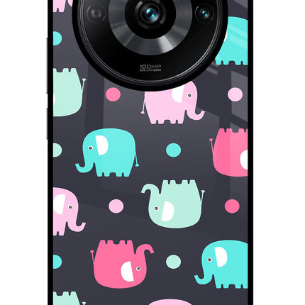 Elephants Realme Narzo 60 Pro Glass Case