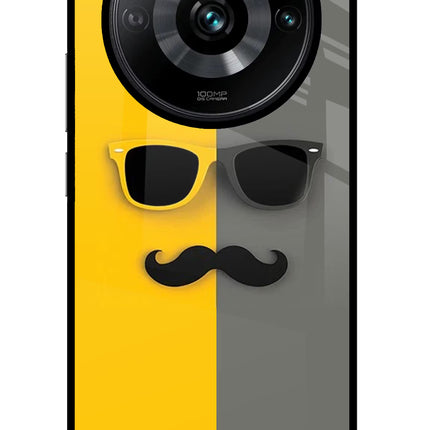 Sunglasses with Mustache Realme Narzo 60 Pro Glass Case