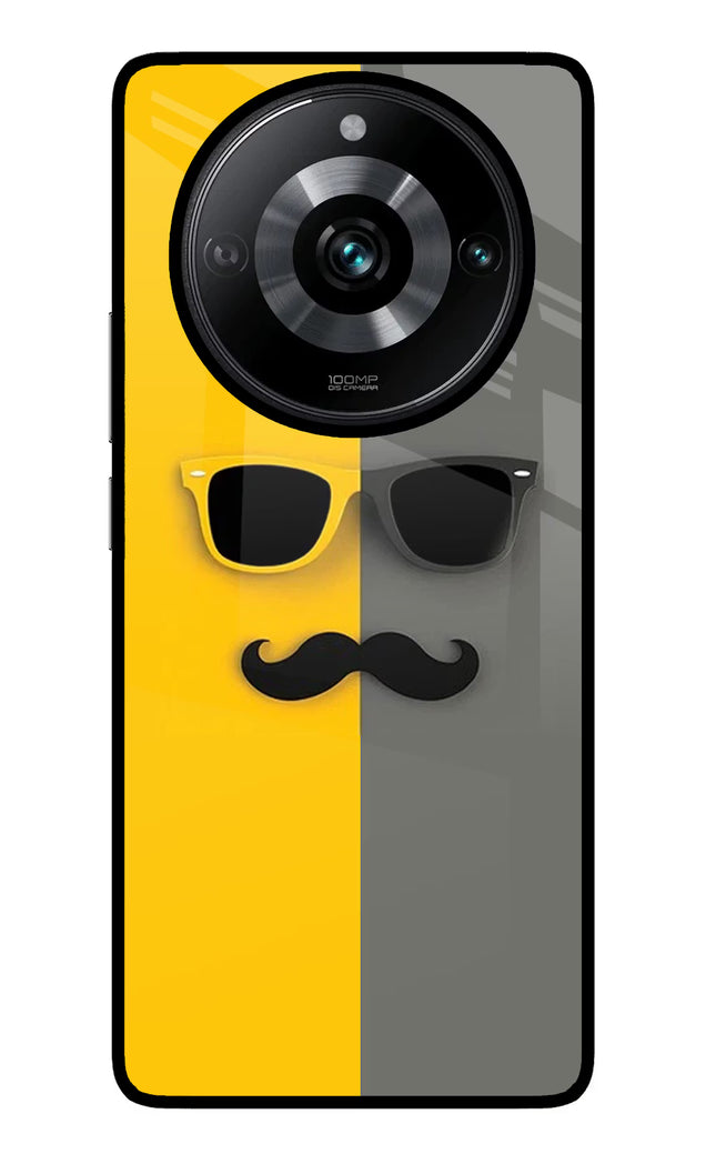 Sunglasses with Mustache Realme Narzo 60 Pro Glass Case