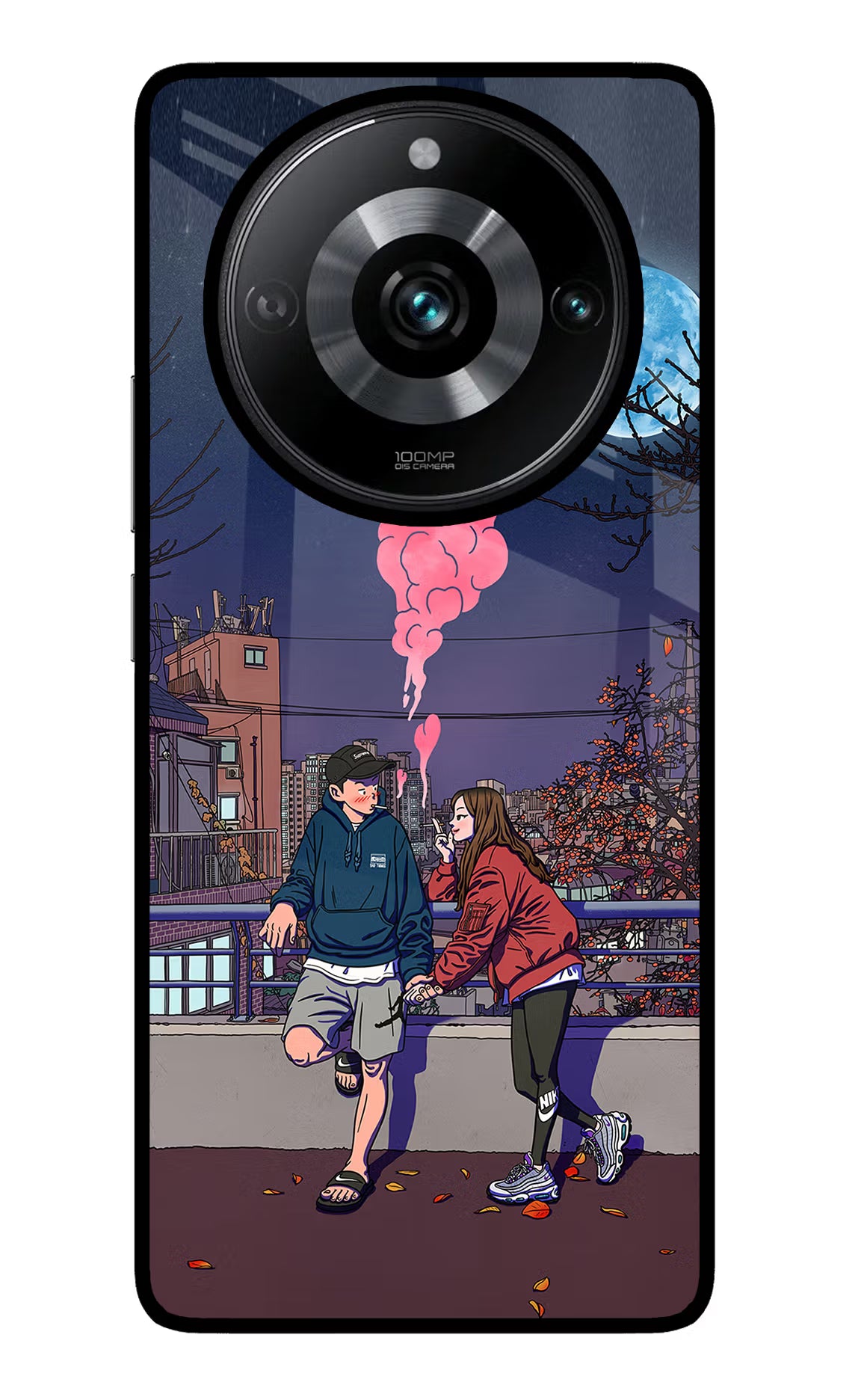 Chilling Couple Realme Narzo 60 Pro Glass Case Back Cover by Casekaro