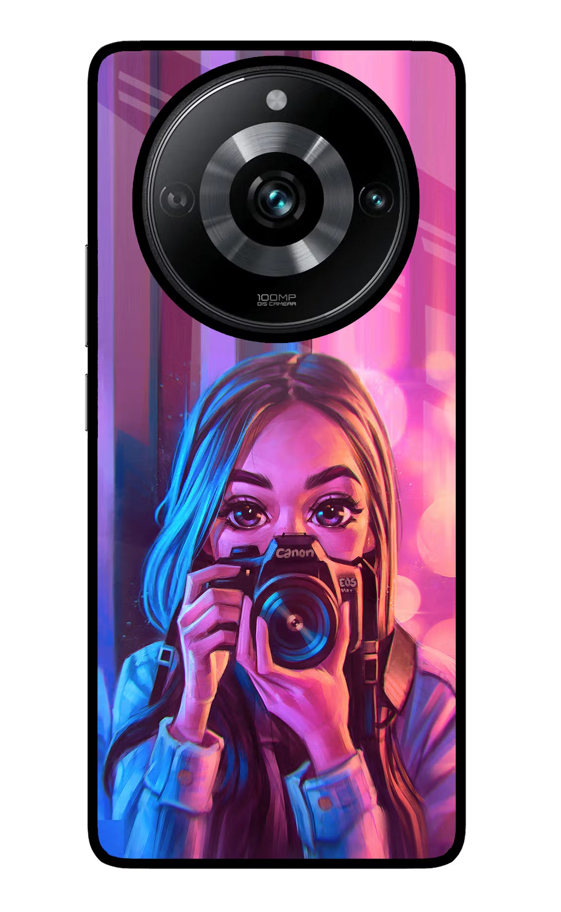 Girl Photographer Realme Narzo 60 Pro Glass Case Back Cover by Casekaro