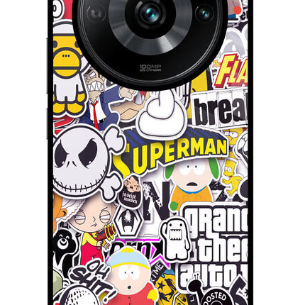 Sticker Bomb Realme Narzo 60 Pro Glass Case
