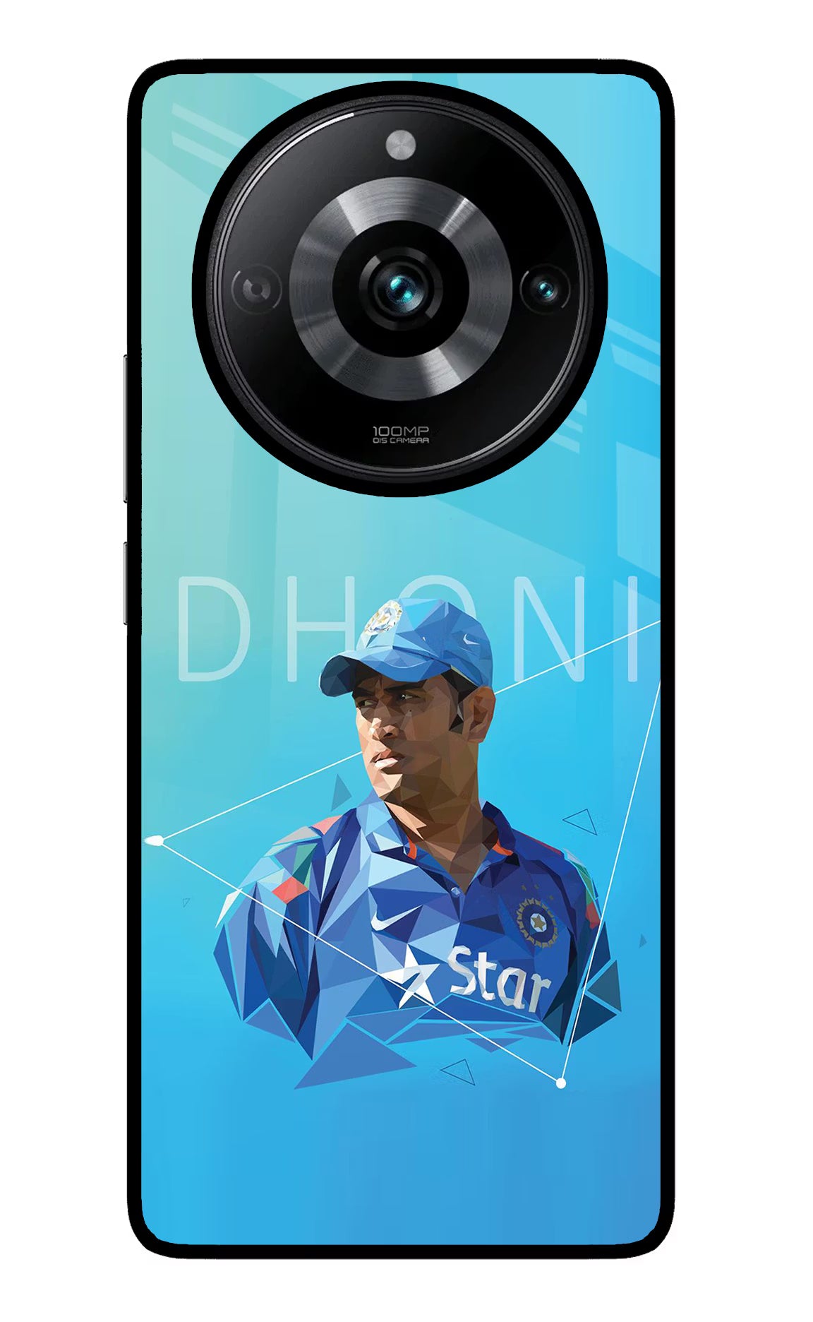Dhoni Artwork Realme Narzo 60 Pro Glass Case Back Cover by Casekaro
