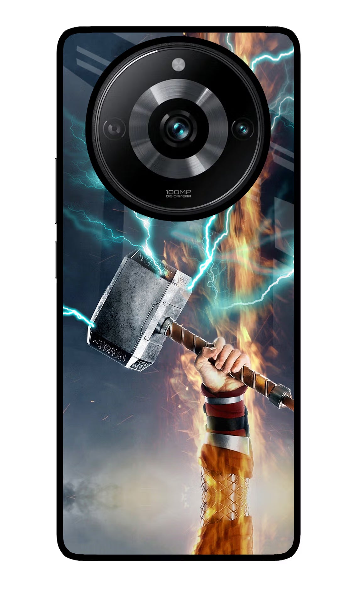 Thor Hammer Mjolnir Realme Narzo 60 Pro Glass Case Back Cover by Casekaro