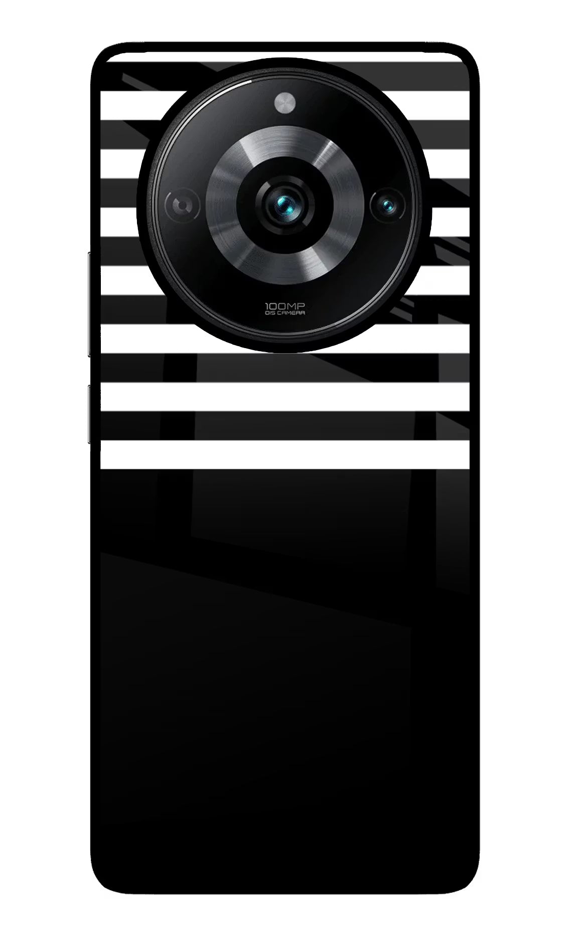 Black and White Print Realme Narzo 60 Pro Glass Case Back Cover by Casekaro