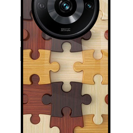 Wooden Puzzle Realme Narzo 60 Pro Glass Case