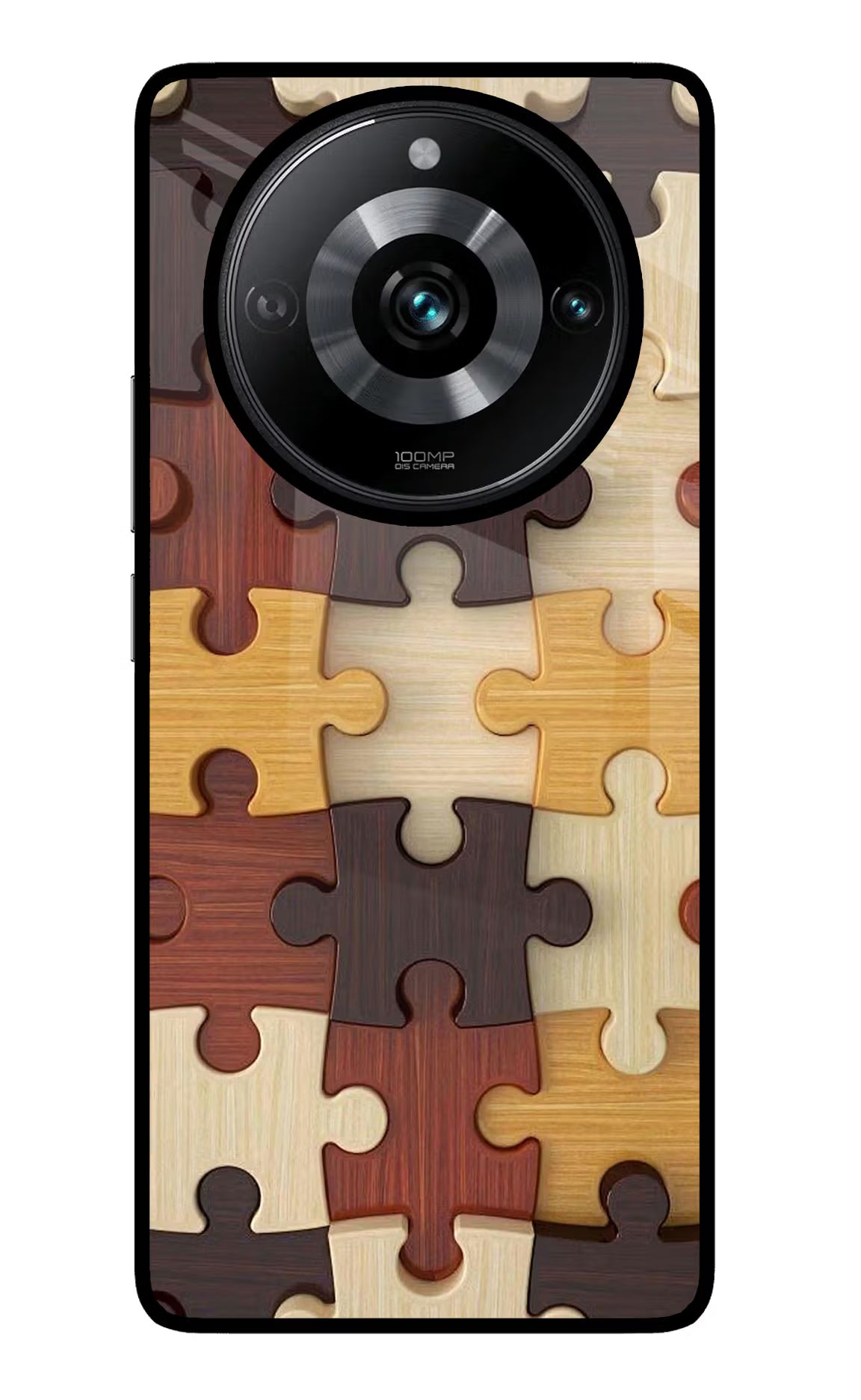 Wooden Puzzle Realme Narzo 60 Pro Glass Case