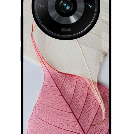 White Pink Leaf Realme Narzo 60 Pro Glass Case