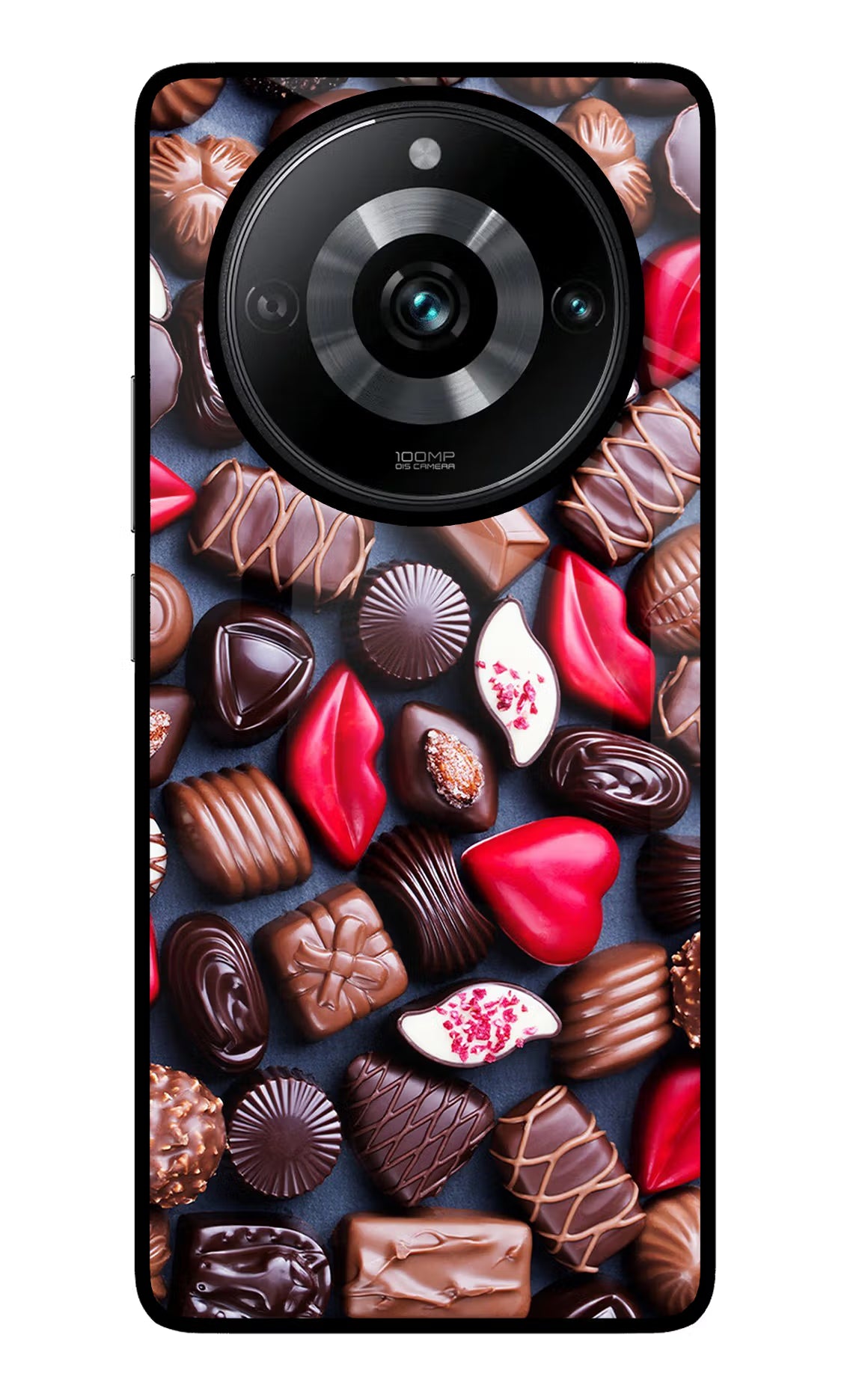 Chocolates Realme Narzo 60 Pro Glass Case Back Cover by Casekaro