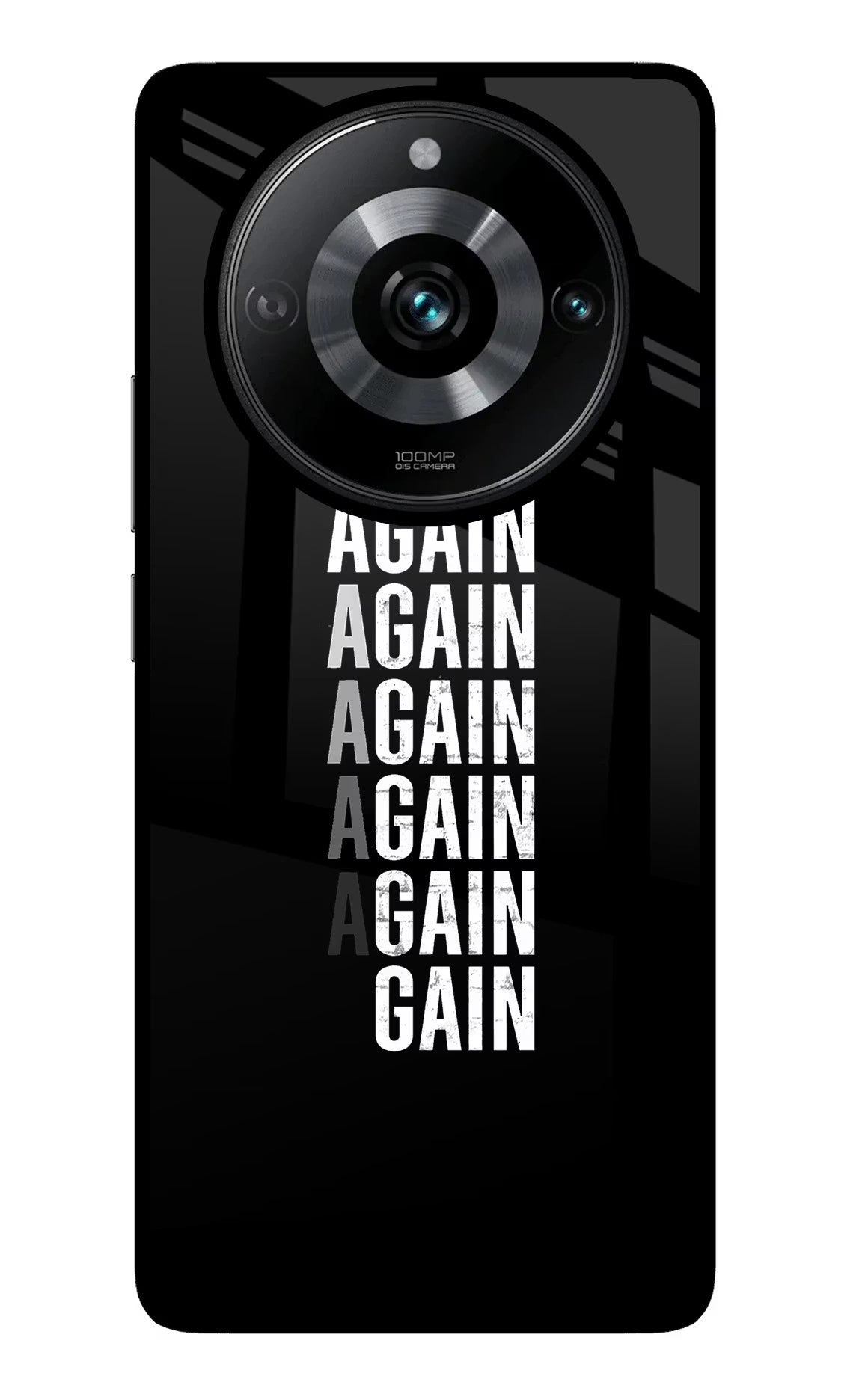 Again Again Gain Realme Narzo 60 Pro Glass Case Back Cover by Casekaro