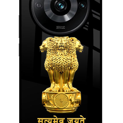 Satyamev Jayate Golden Realme Narzo 60 Pro Glass Case