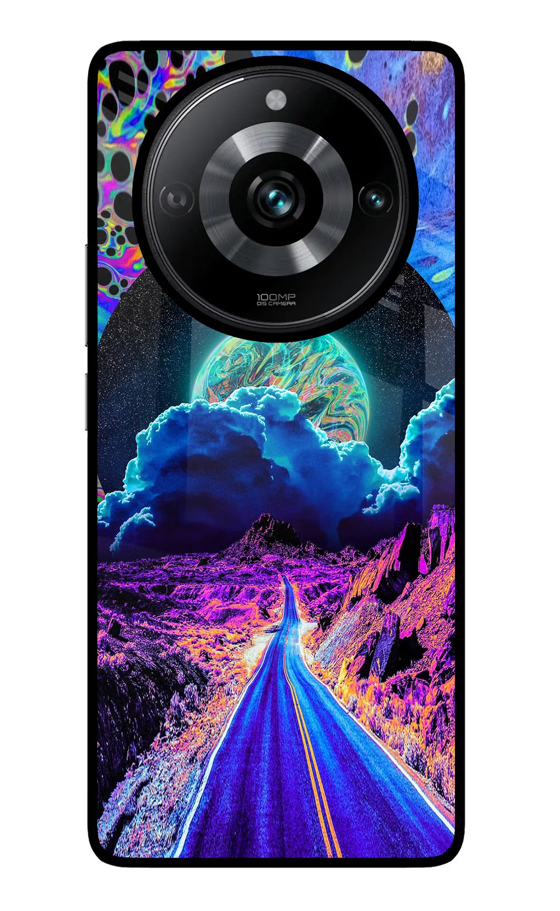 Psychedelic Painting Realme Narzo 60 Pro Glass Case Back Cover by Casekaro