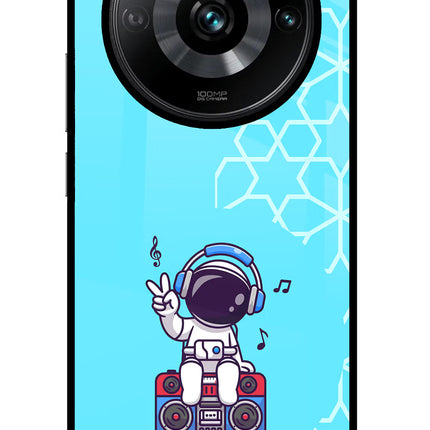 Cute Astronaut Chilling Realme Narzo 60 Pro Glass Case