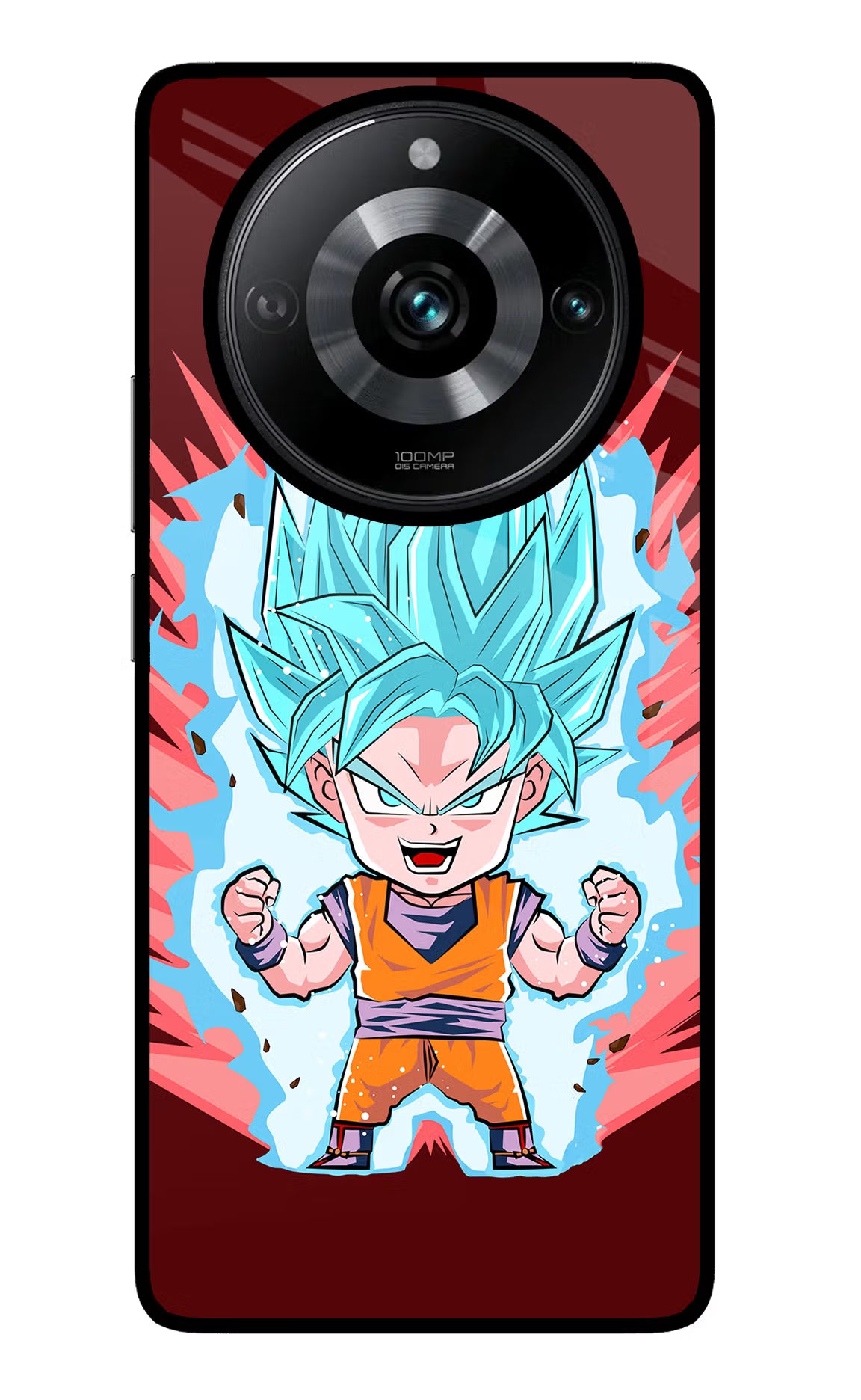 Goku Little Realme Narzo 60 Pro Glass Case Back Cover by Casekaro