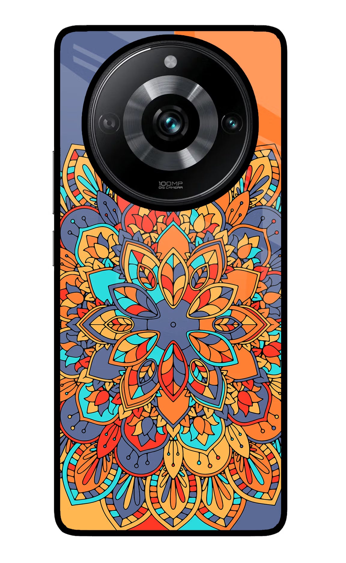 Color Mandala Realme Narzo 60 Pro Glass Case Back Cover by Casekaro