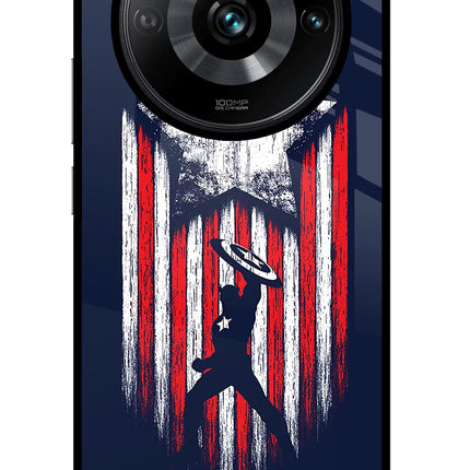 Captain America Marvel Art Realme Narzo 60 Pro Glass Case