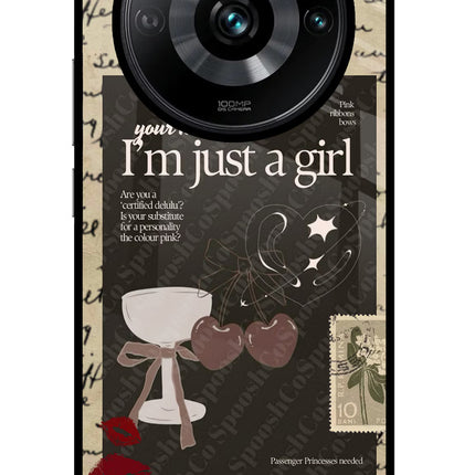 I am just a girl Realme Narzo 60 Pro Glass Case