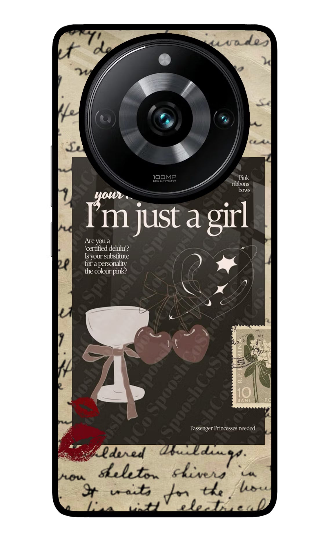 I am just a girl Realme Narzo 60 Pro Glass Case Back Cover by Casekaro