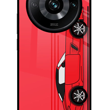 Red Velocity Realme Narzo 60 Pro Glass Case