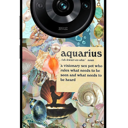 Aquarius Zodiac Realme Narzo 60 Pro Glass Case