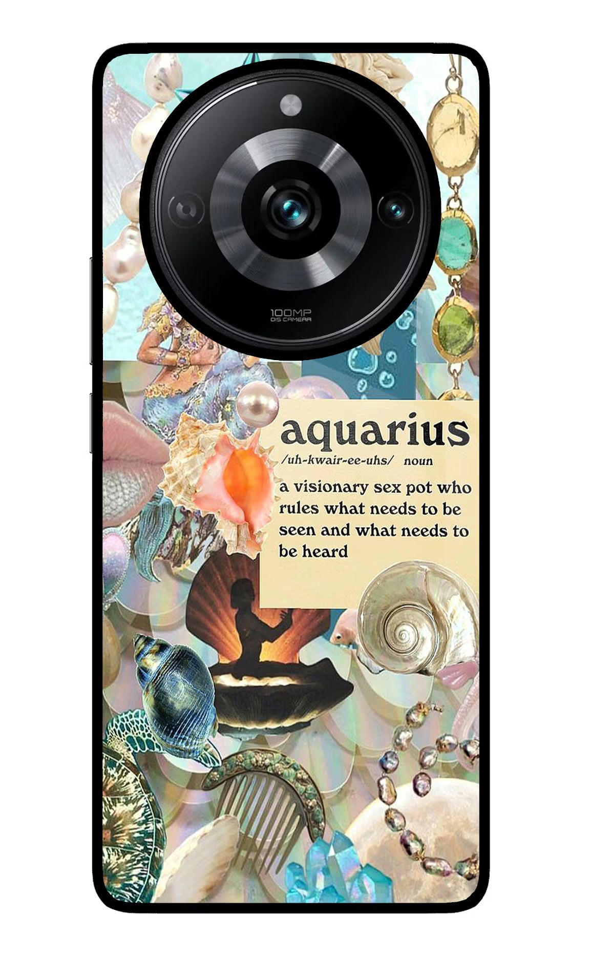 Aquarius Zodiac Realme Narzo 60 Pro Glass Case Back Cover by Casekaro
