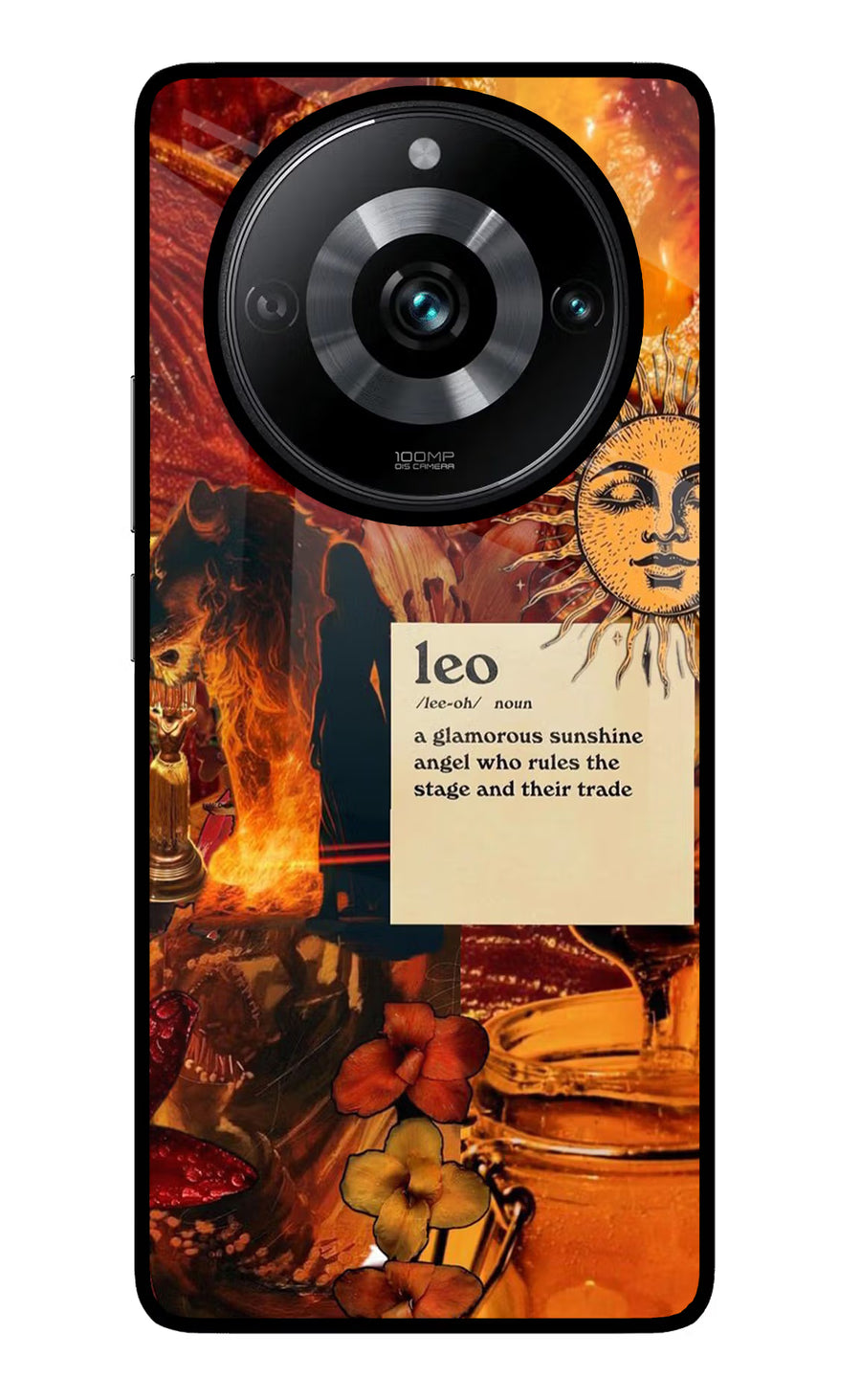 Leo Zodiac Realme Narzo 60 Pro Back Cover, Glass case