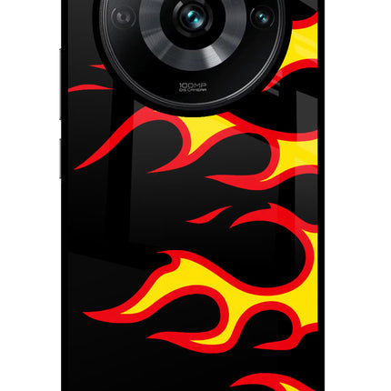 Side Sweep Flames Realme Narzo 60 Pro Glass Case