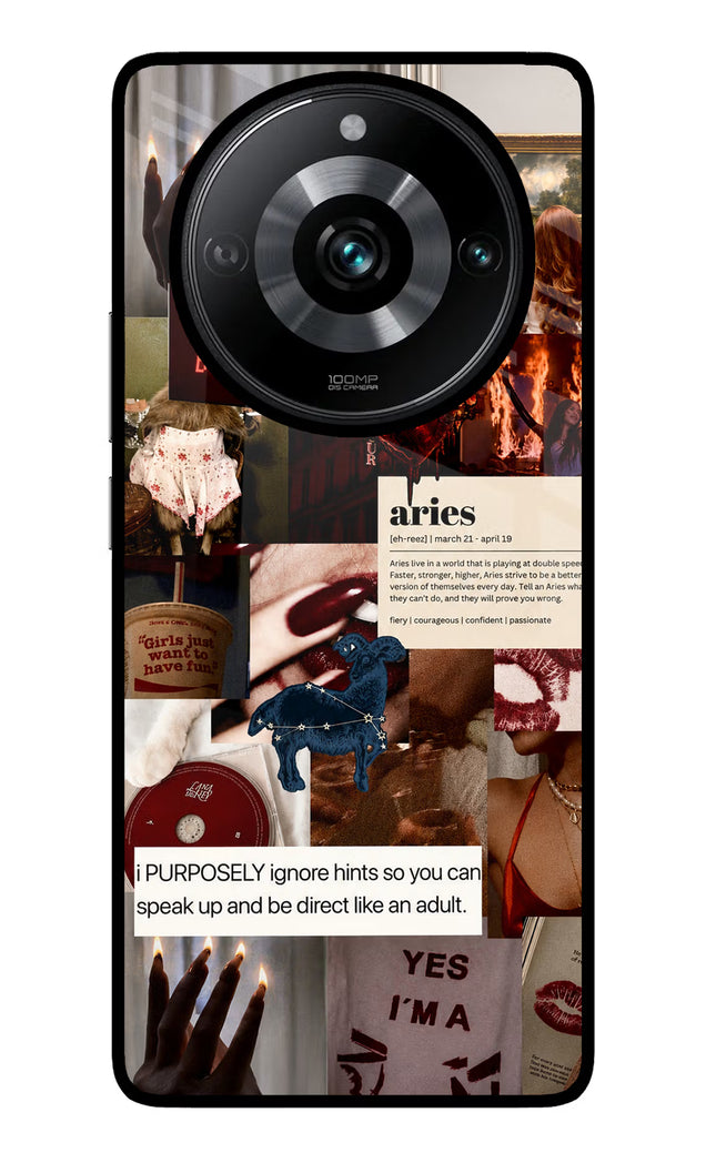 Zodiac Aries Realme Narzo 60 Pro Glass Case