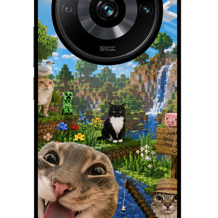 Minecraft Cat Chaos Realme Narzo 60 Pro Glass Case